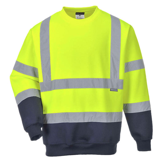 Portwest Polosweaters B306 geel-marineblauw(YN)