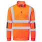 Portwest Hogezichtbaarheids leisurewear lijn Sweatshirt B314 Hi-Vis Knitted Half Zip oranje(OR)