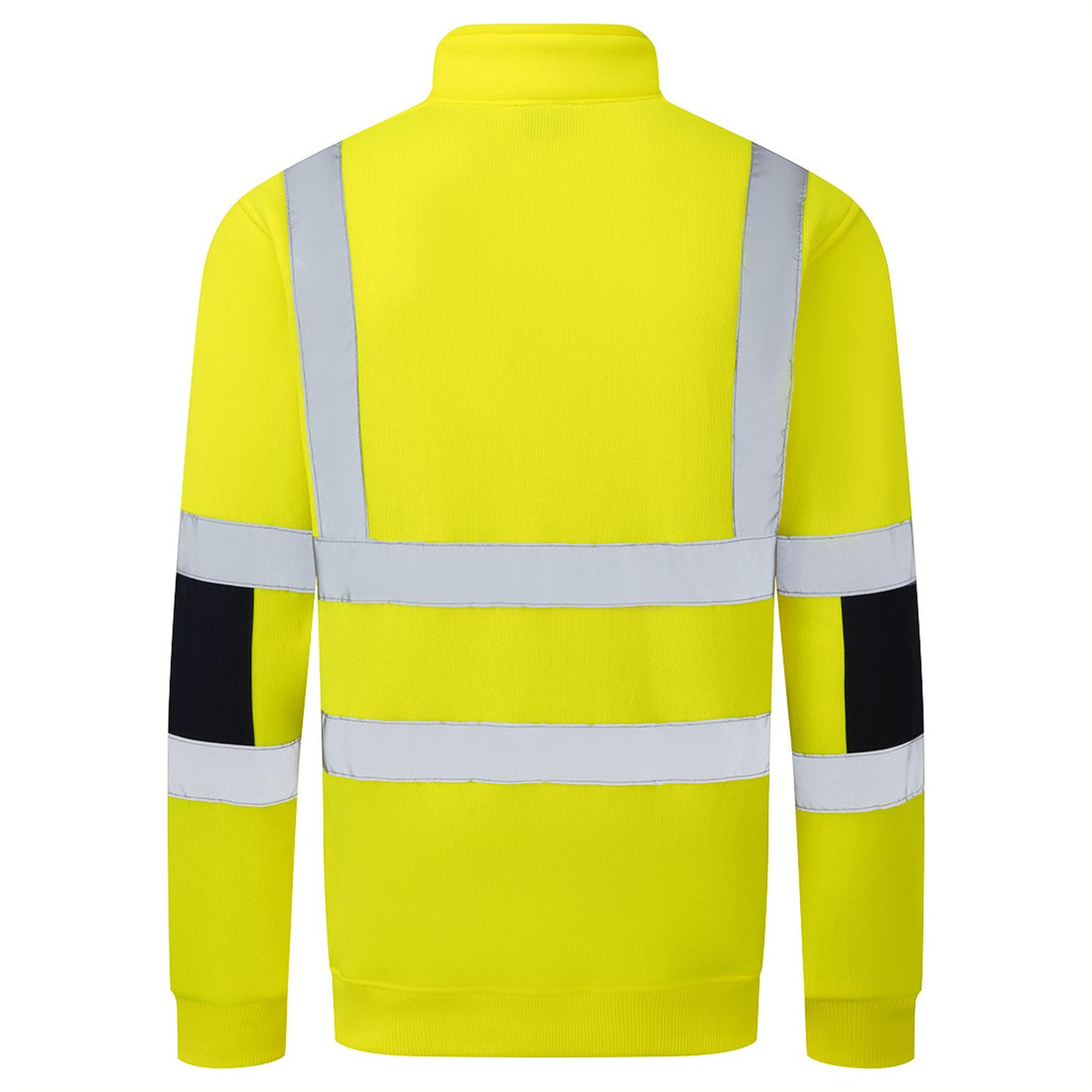 Portwest Hogezichtbaarheids leisurewear lijn Sweatshirt B314 Hi-Vis Knitted Half Zip geel(YE)