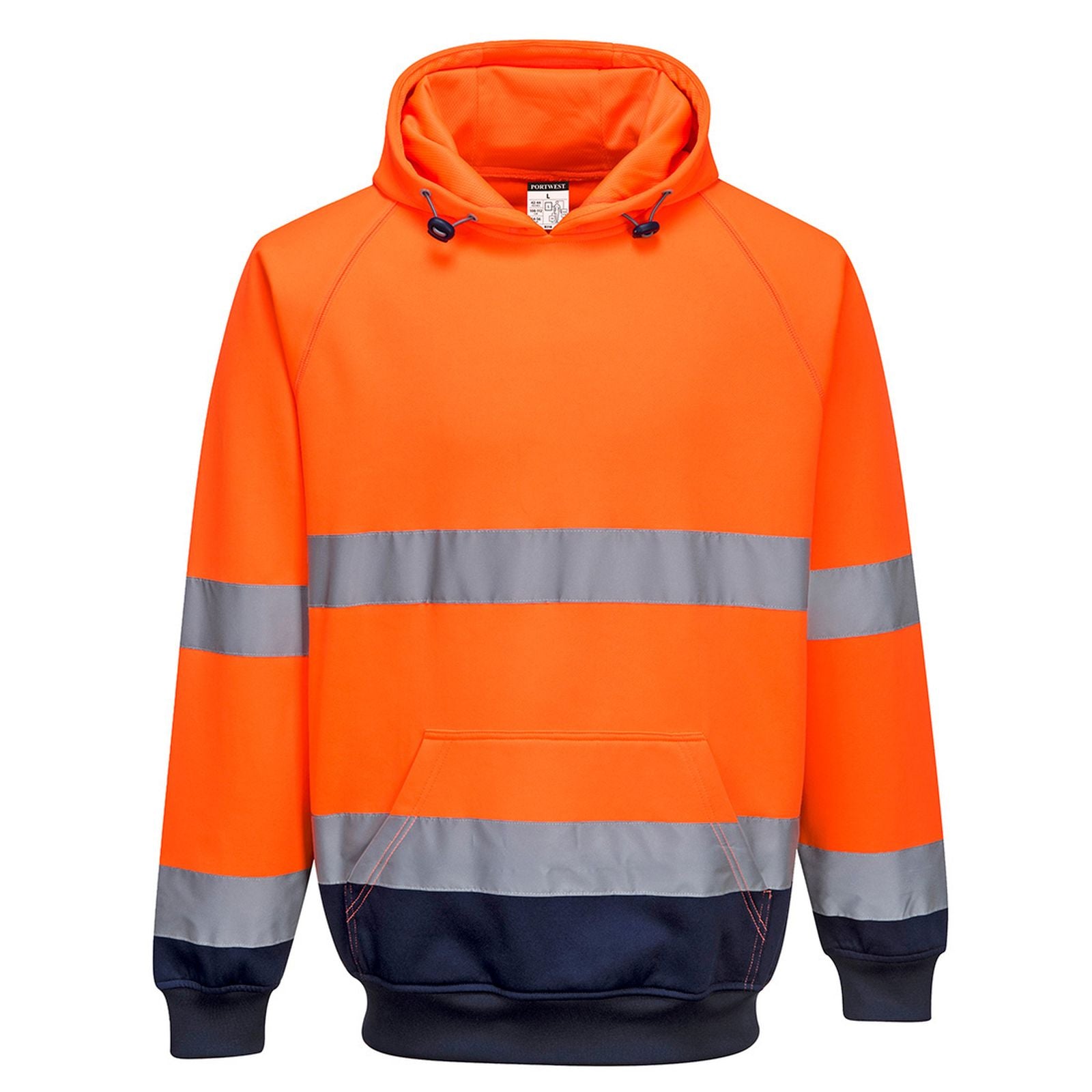 Portwest Polosweaters B316 HiVis UPF50+ UV oranje-marineblauw(ON)