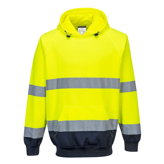 Portwest Polosweaters B316 HiVis UPF50+ UV geel-marineblauw(YN)