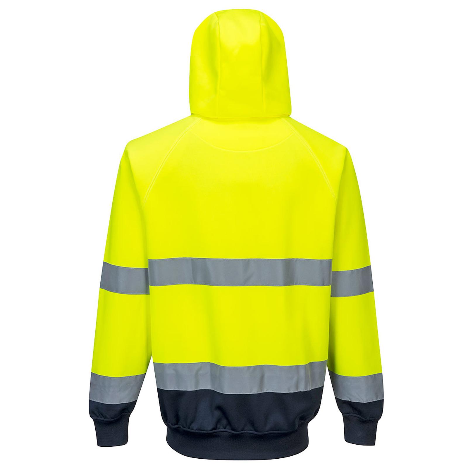 Portwest Hoodies B316 HiVis UPF50+ UV geel-marineblauw(YN)