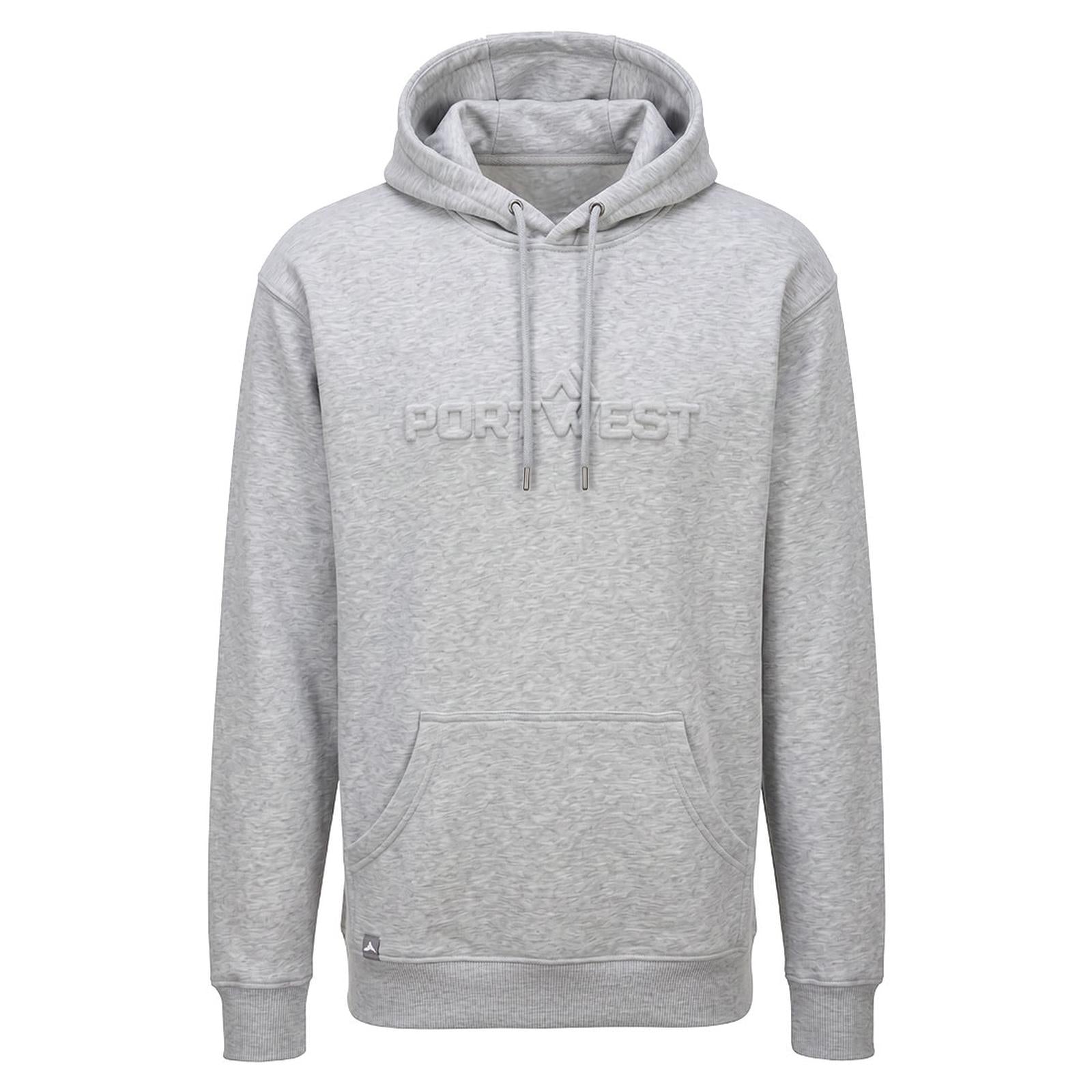Portwest Vrijetijdskleding Hoodie B331 Portwest logo reliëf heidegrijs(HG)