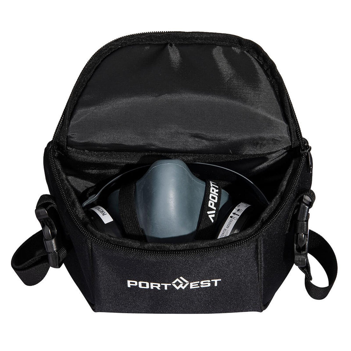 Portwest Bagage Adembescherming Opbergtas B940 halfgelaatsmasker en filters zwart(BK)