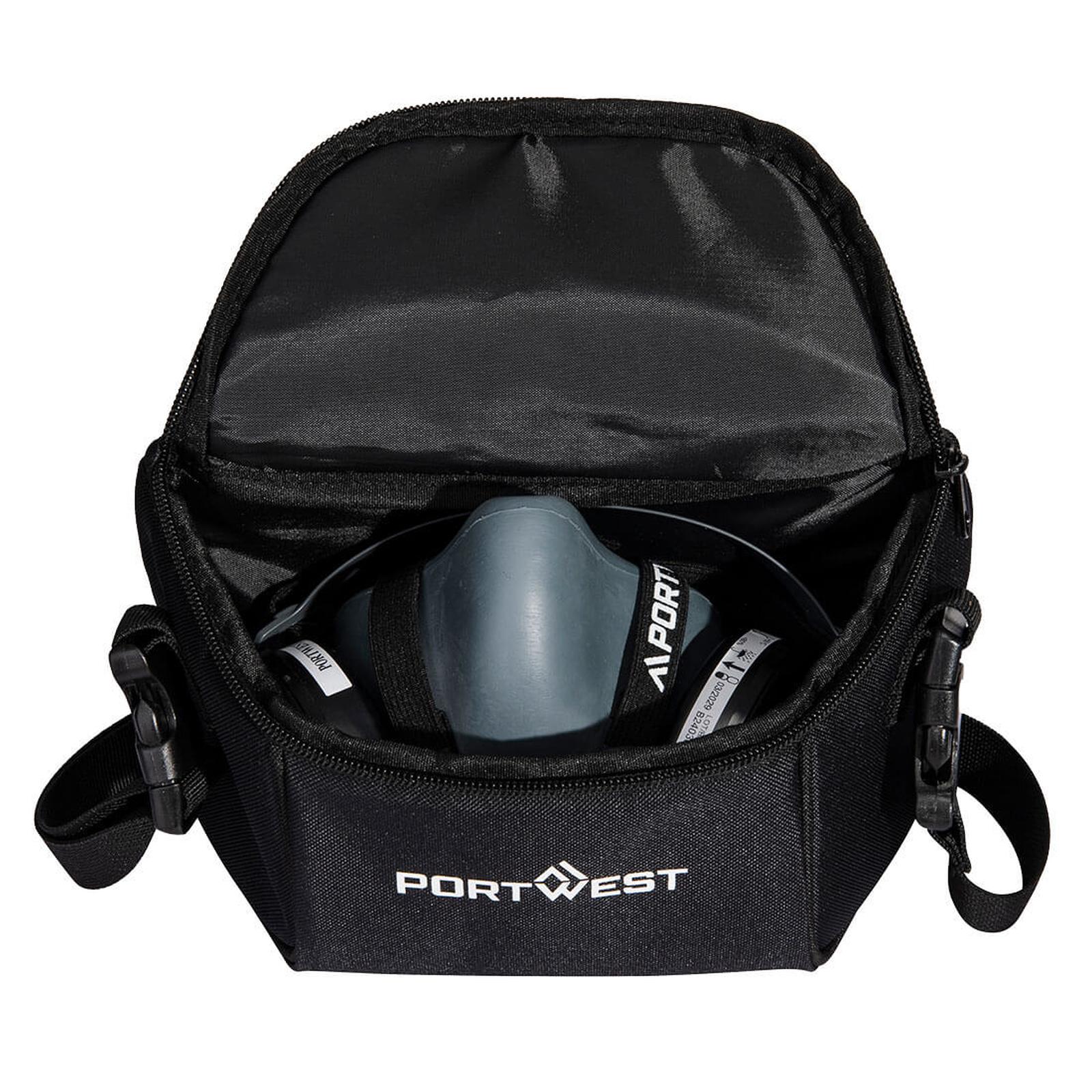 Portwest Bagage Adembescherming Opbergtas B940 halfgelaatsmasker en filters zwart(BK)
