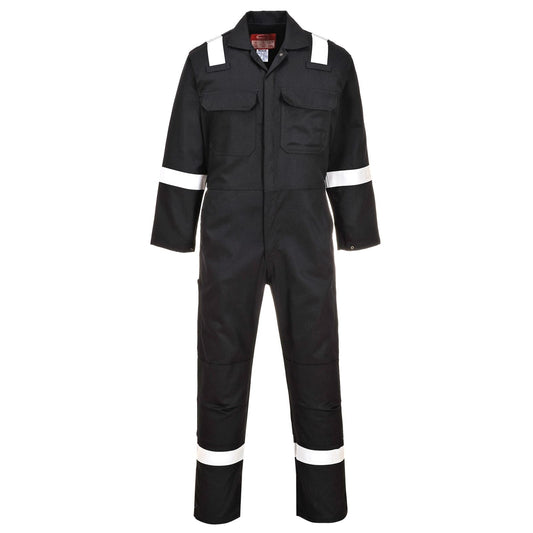 Portwest Bizweld Iona Overalls Biz5 Vlamvertragend zwart(BK)