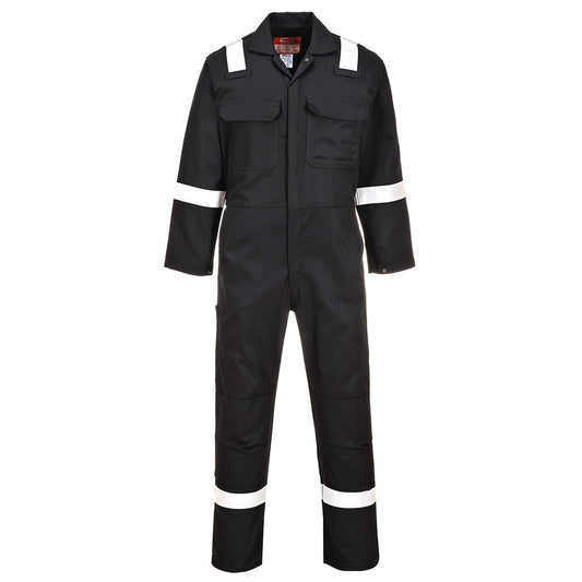 Portwest Bizweld Iona Overalls Biz5 Vlamvertragend zwart(BK)