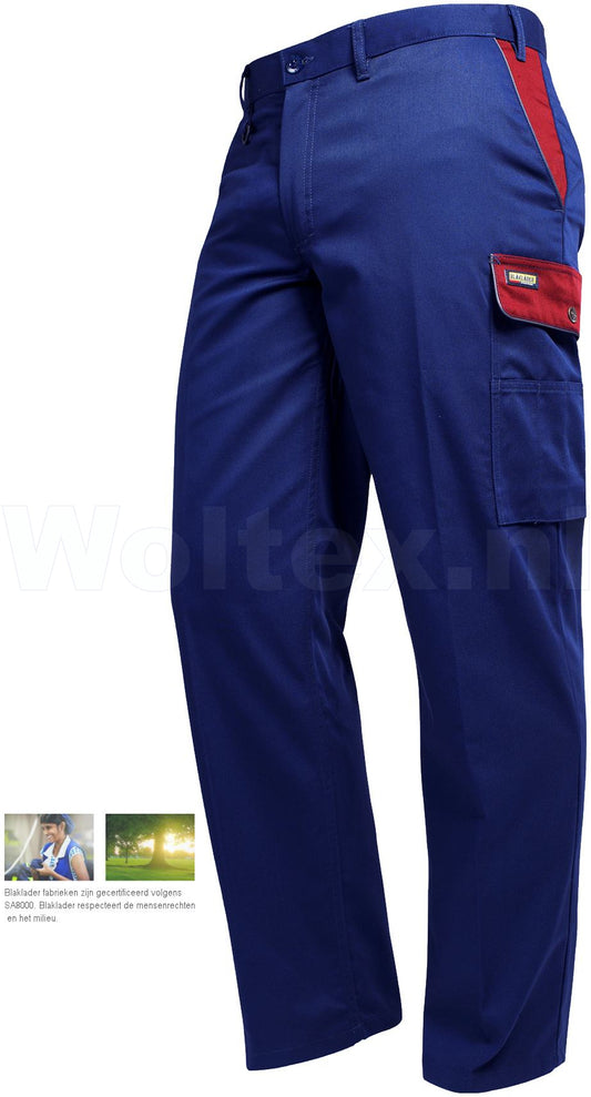 Blaklader Broeken 14051800 donkerblauw-bordeauxrood(8957)