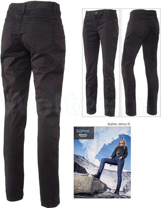 Brams Paris Broeken Sophie D50 Stretch zwart