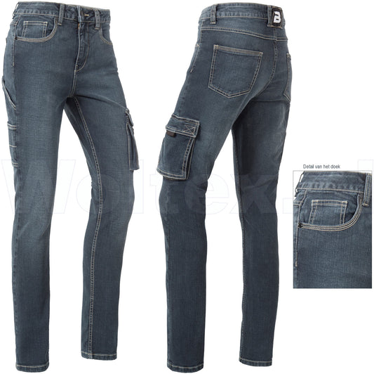 Brams Paris Broeken Lisa R12 Stretch middenblauw-denim