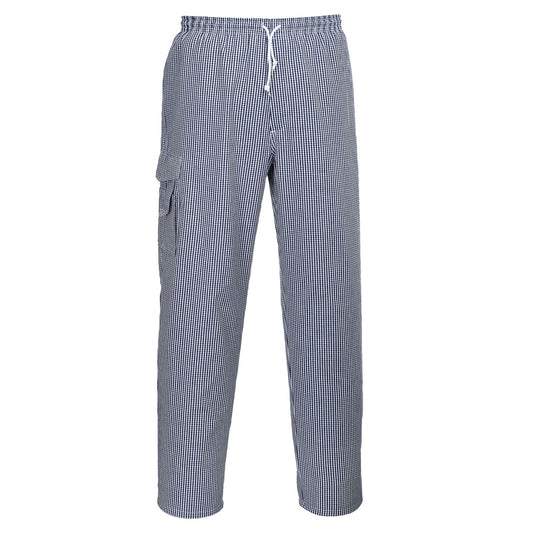 Portwest Broeken C078 blauw-wit geblokt(CH)