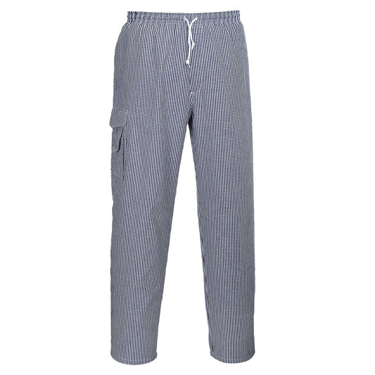 Portwest Broeken C078 blauw-wit geblokt(CH)
