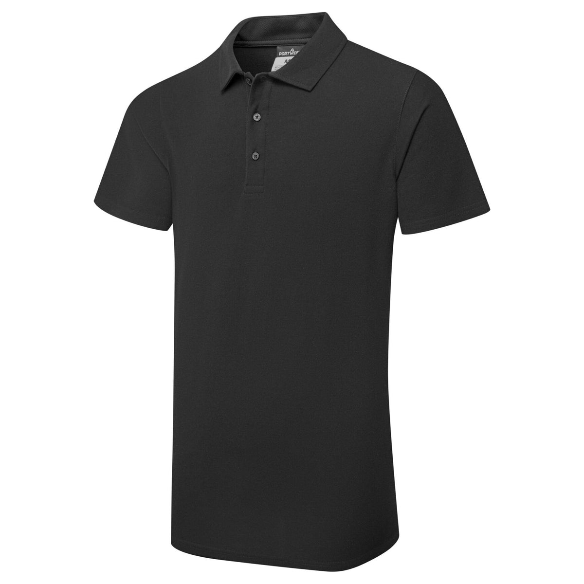 Portwest Kokskleding Chef-koks/voedingsindustrie Poloahirt C211 S/S Mesh AirPro zwart(BK)
