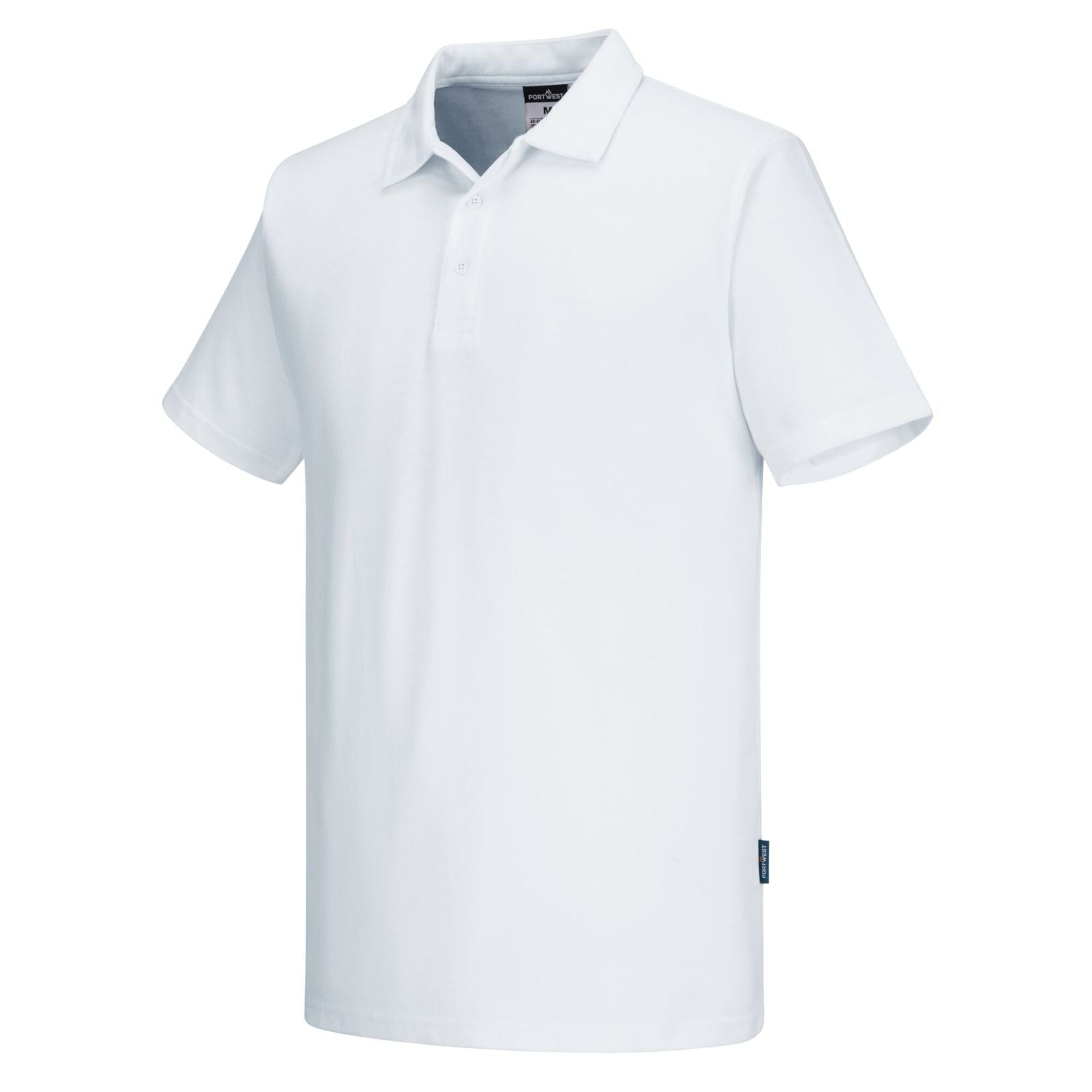 Portwest Kokskleding Chef-koks/voedingsindustrie Poloahirt C211 S/S Mesh AirPro wit(WH)