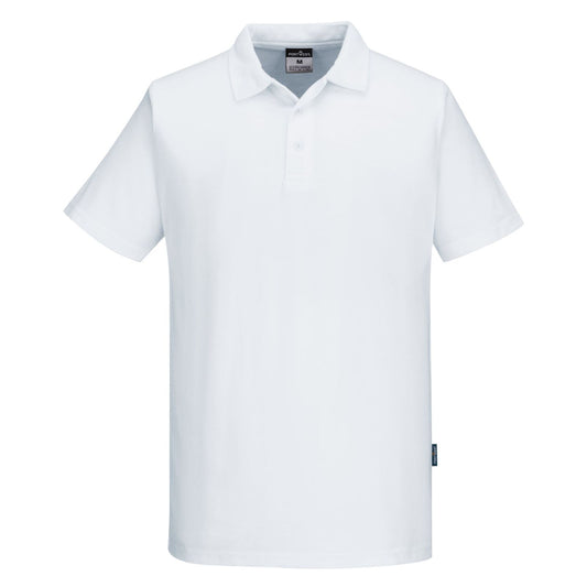 Portwest Kokskleding Chef-koks/voedingsindustrie Poloahirt C211 S/S Mesh AirPro wit(WH)