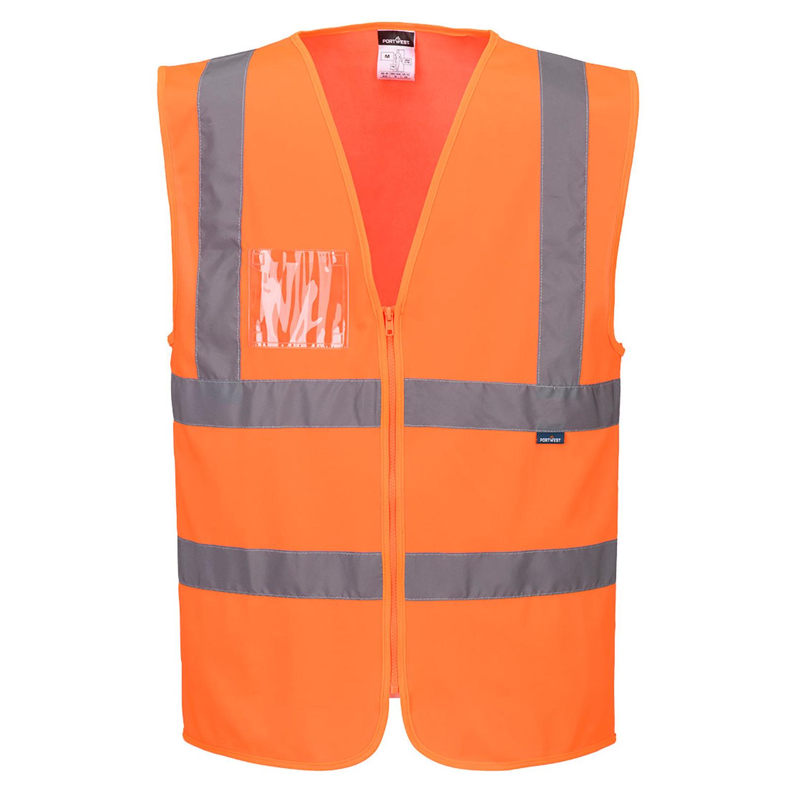 Portwest Veiligheidsvest Hoge zichtbaarheid Veiligheidsvest C371 Hi-Vis met Rits oranje(OR)