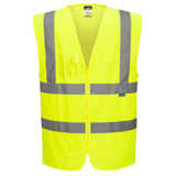 Portwest Veiligheidsvest Hoge zichtbaarheid Veiligheidsvest C371 Hi-Vis met Rits geel(YE)