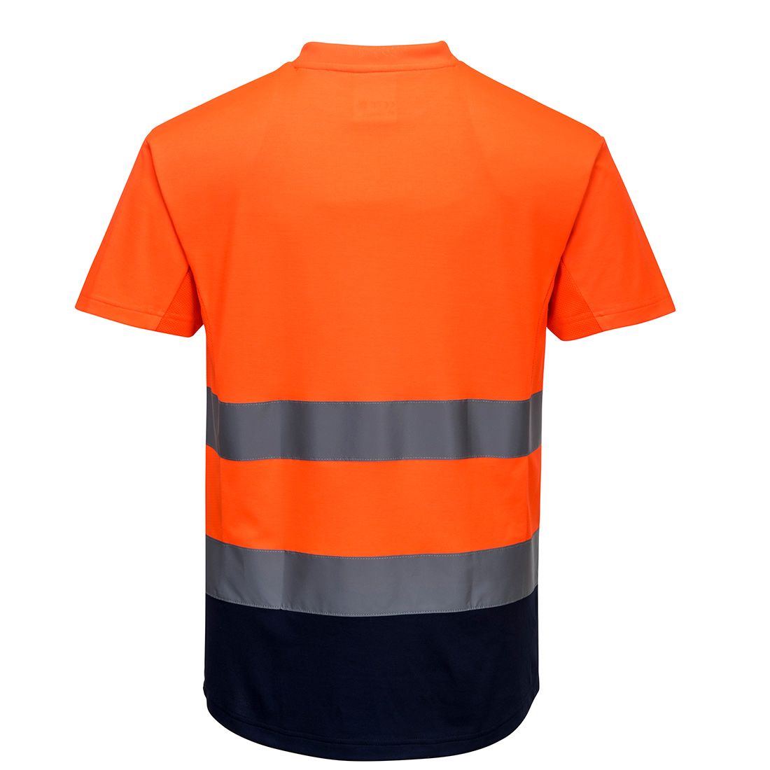 Portwest T-shirts C395 HiVis UPF35+ UV oranje-marineblauw(ON) Klant 484
