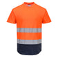 Portwest T-shirts C395 HiVis UPF35+ UV oranje-marineblauw(ON)