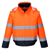 Portwest Jassen C464 HiVis Uitneembare mouwen oranje-marineblauw(ON)