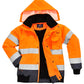 Portwest Jassen C465 HiVis Uitneembare voering- mouwen oranje-marineblauw(ON)