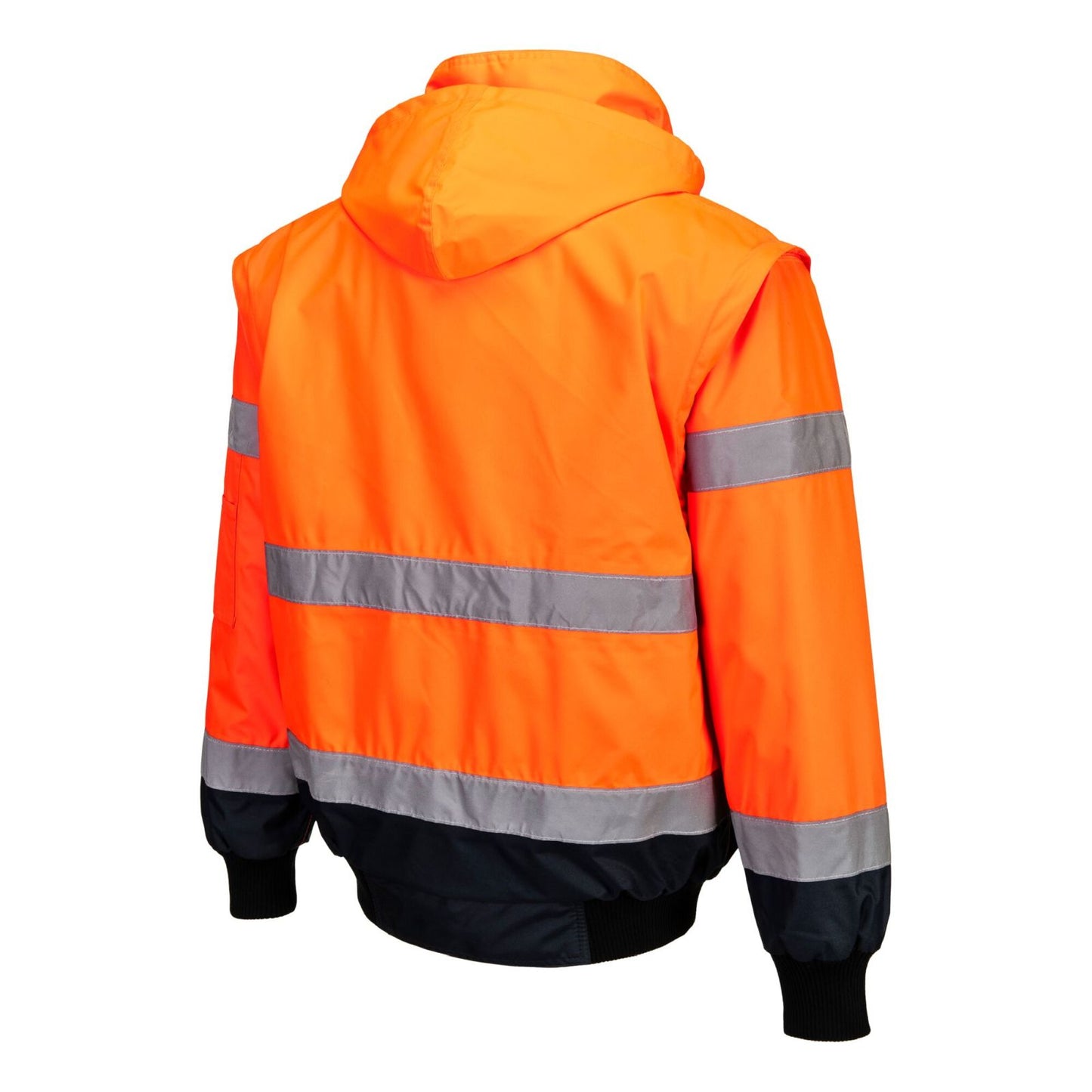 Portwest Jassen C465 HiVis Uitneembare voering- mouwen oranje-marineblauw(ON)