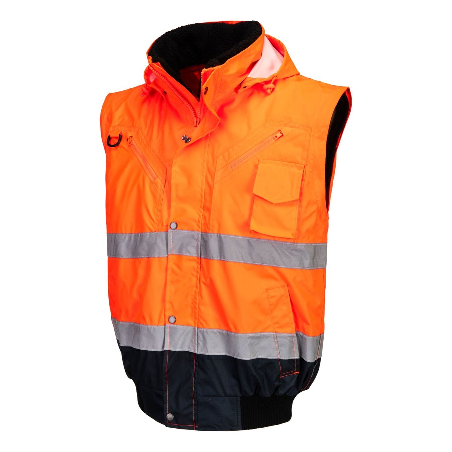 Portwest Jassen C465 HiVis Uitneembare voering- mouwen oranje-marineblauw(ON)
