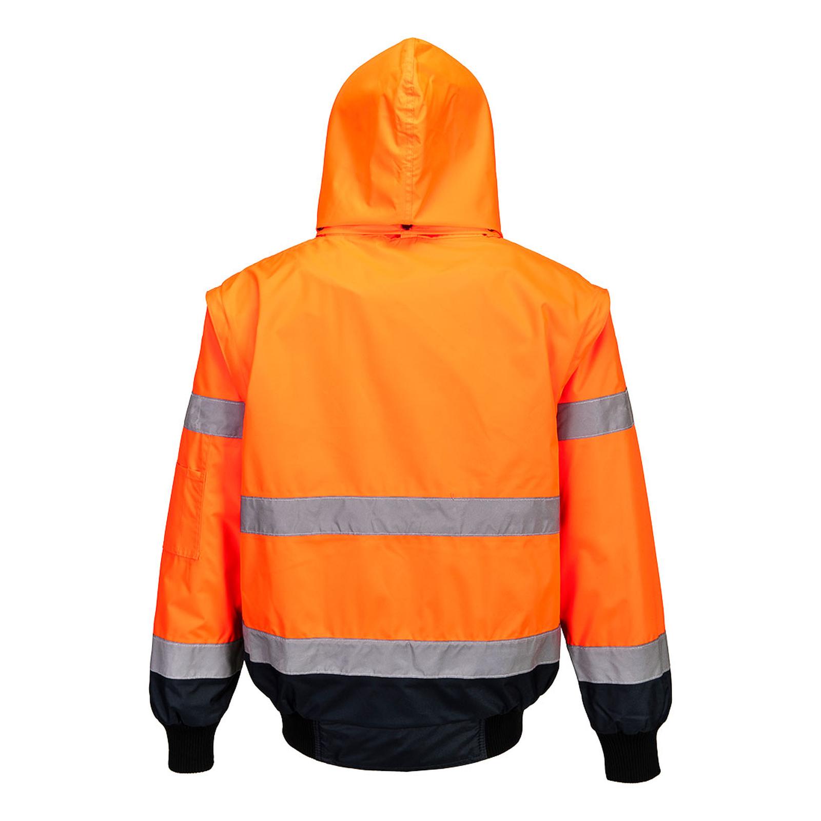 Portwest Jassen C465 HiVis Uitneembare voering- mouwen oranje-marineblauw(ON)