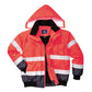 Portwest Jassen C465 HiVis Uitneembare voering- mouwen rood-marineblauw(RN)
