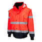 Portwest Jassen C465 HiVis Uitneembare voering- mouwen rood-marineblauw(RN)