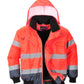 Portwest Jassen C465 HiVis Uitneembare voering- mouwen rood-marineblauw(RN)