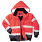 Portwest Jassen C465 HiVis Uitneembare voering- mouwen rood-marineblauw(RN)