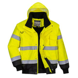 Portwest Jassen C465 HiVis Uitneembare voering- mouwen geel-zwart(YB)