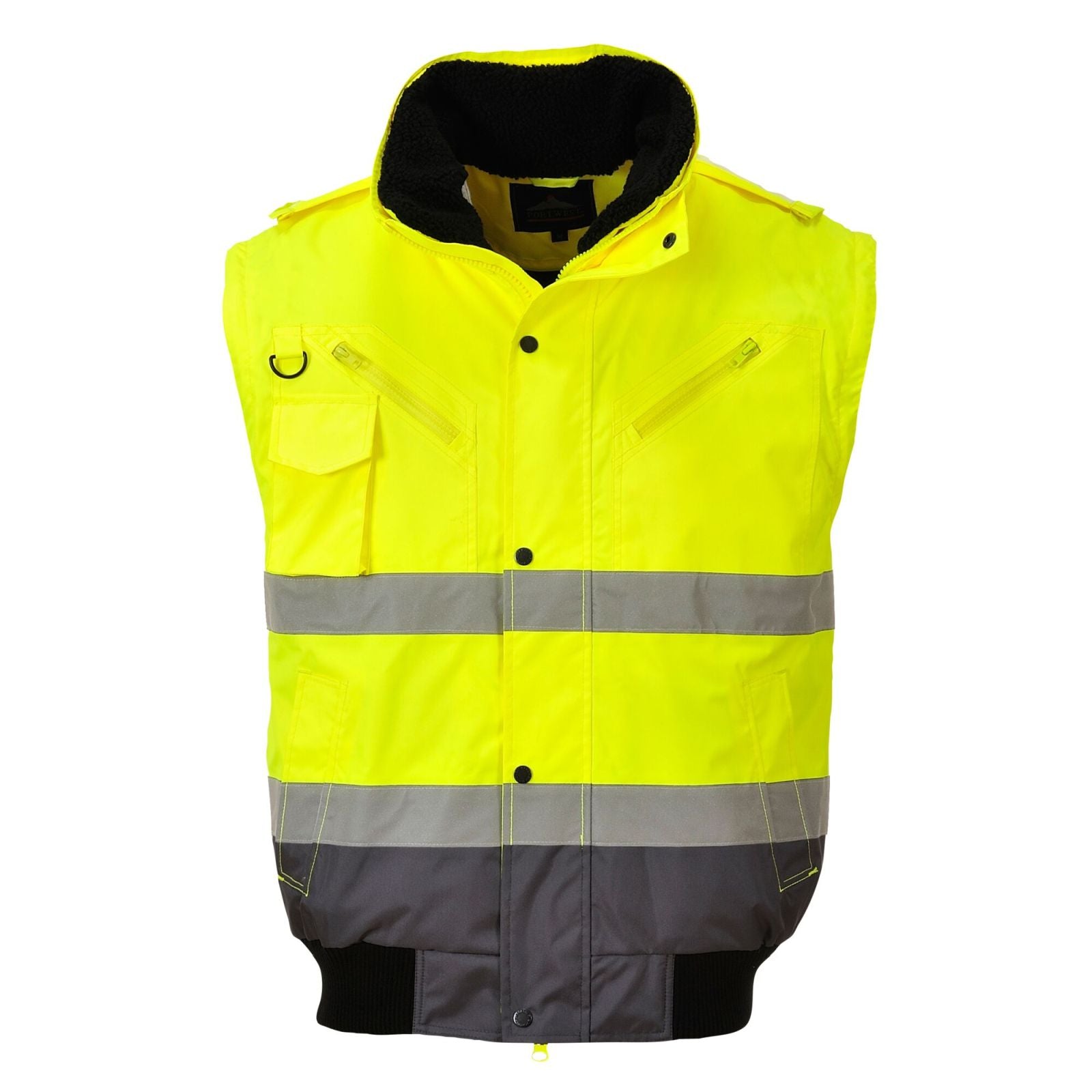 Portwest Jassen C465 HiVis Uitneembare voering- mouwen geel-grijs(YG)