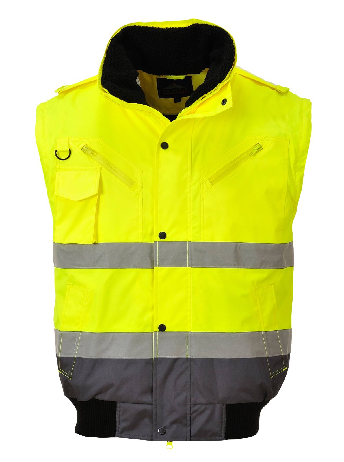 Portwest Jassen C465 HiVis Uitneembare voering- mouwen geel-grijs(YG)