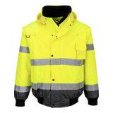 Portwest Jassen C465 HiVis Uitneembare voering- mouwen geel-grijs(YG)