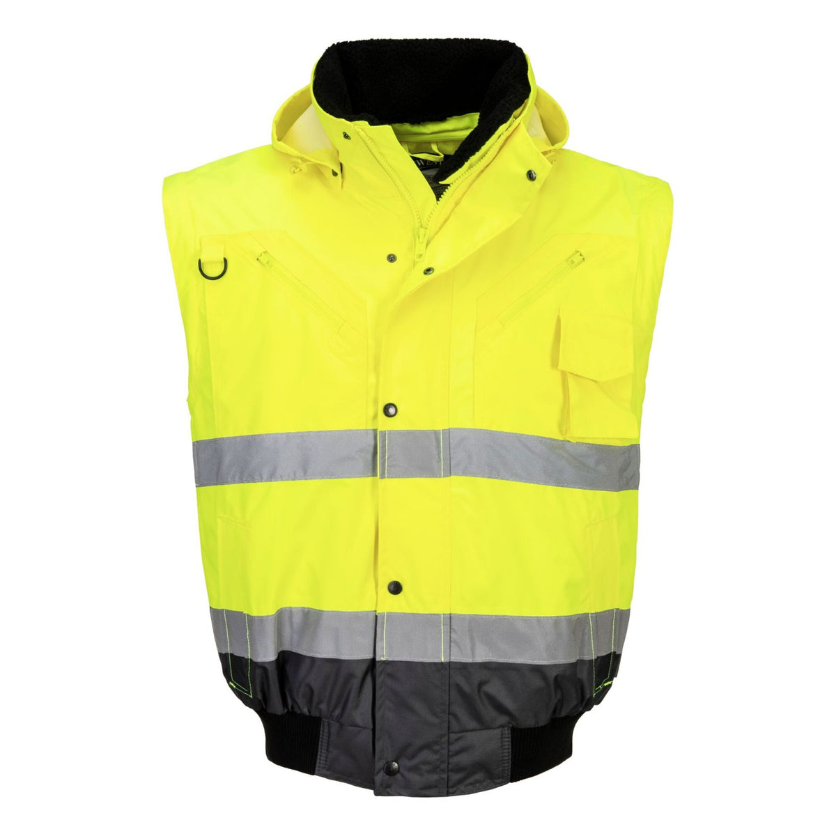 Portwest Jassen C465 HiVis Uitneembare voering- mouwen geel-grijs(YG)