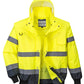 Portwest Jassen C465 HiVis Uitneembare voering- mouwen geel-marineblauw(YN)