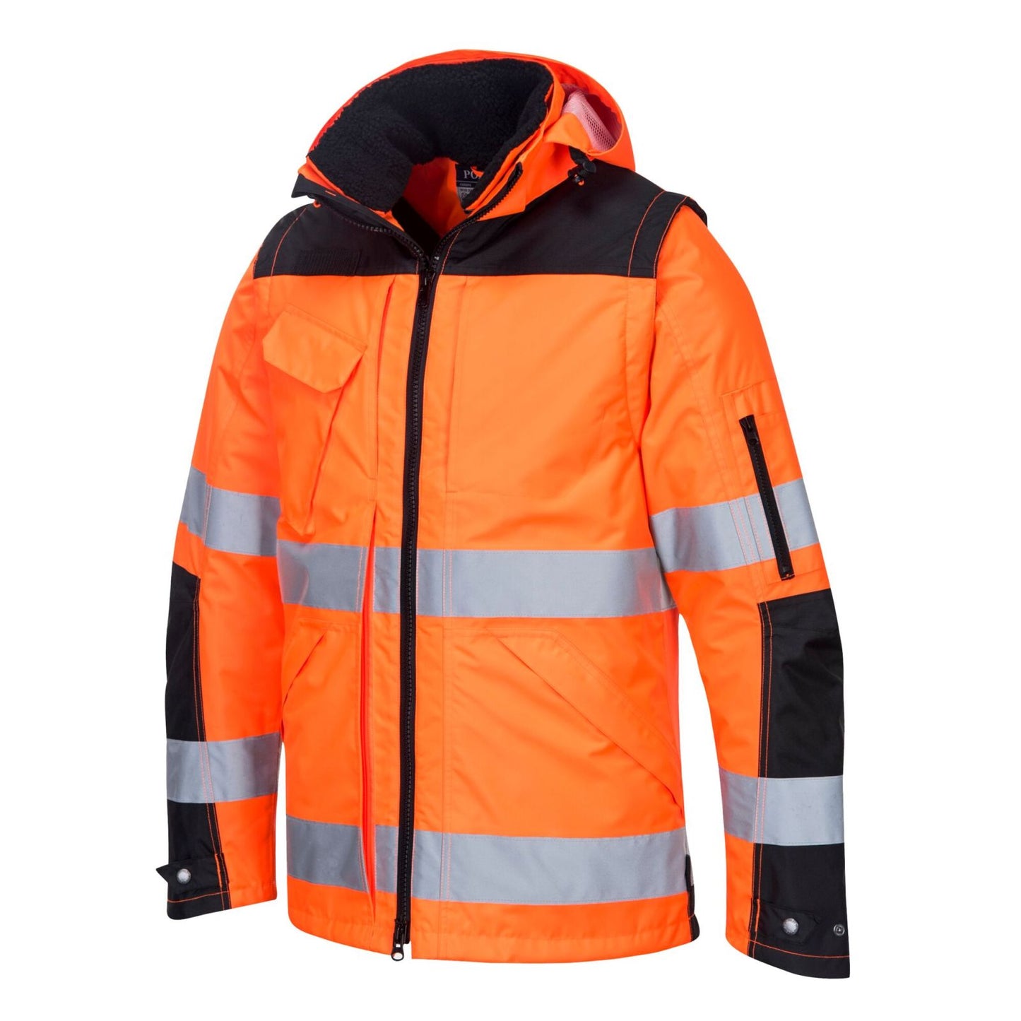 Portwest Jassen C469 HiVis Uitneembare voering- mouwen oranje-zwart(OB)