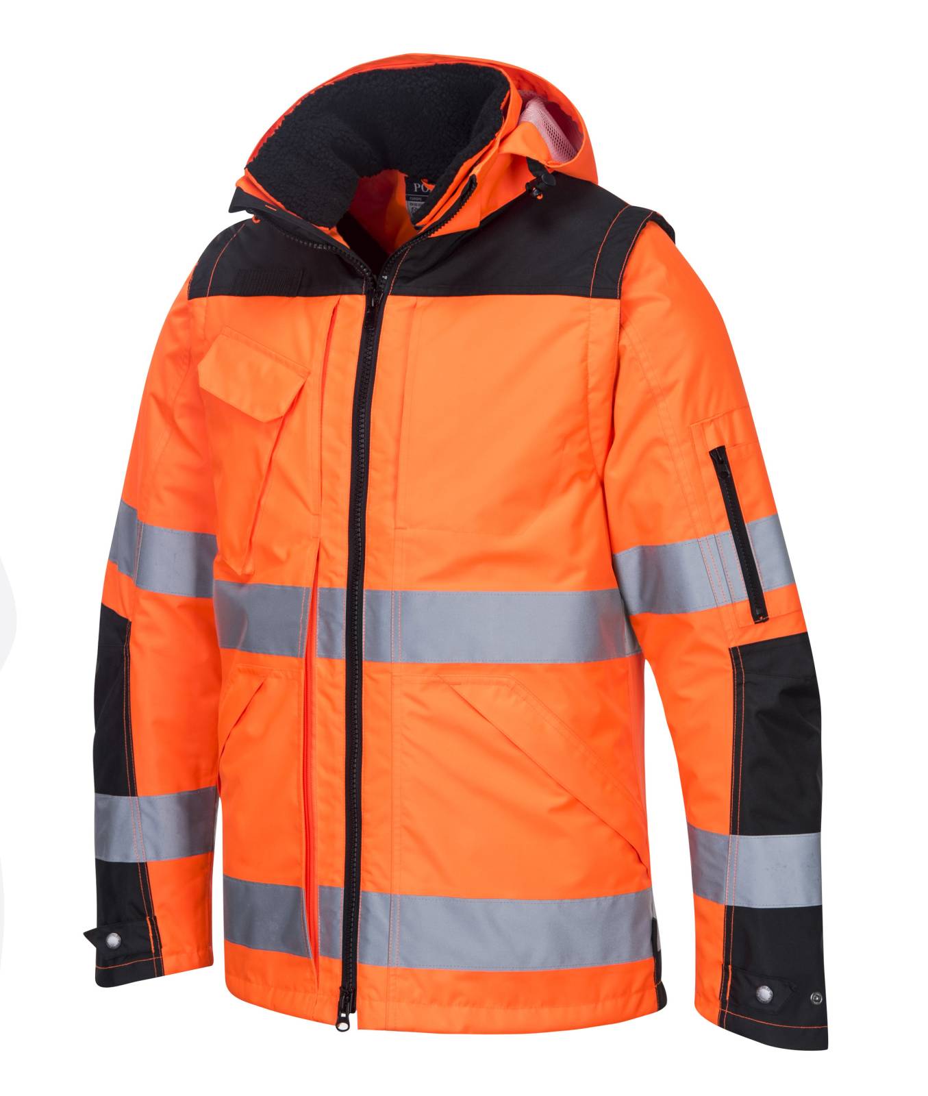 Portwest Jassen C469 HiVis Uitneembare voering- mouwen oranje-zwart(OB)