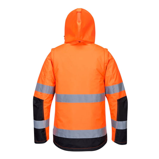 Portwest Jassen C469 HiVis Uitneembare voering- mouwen oranje-zwart(OB)