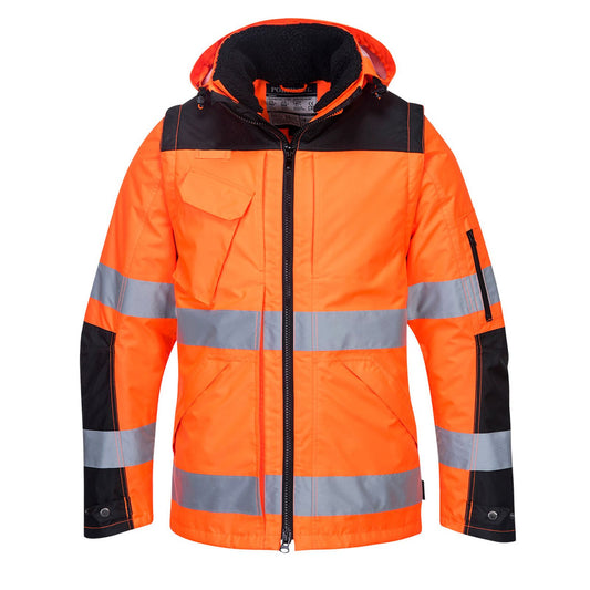 Portwest Jassen C469 HiVis Uitneembare voering- mouwen oranje-zwart(OB)