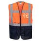 Portwest Vesten C476 HiVis oranje-marineblauw(ON)