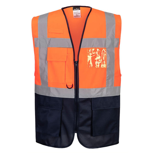 Portwest Vesten C476 HiVis oranje-marineblauw(ON)