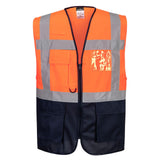 Portwest Vesten C476 HiVis oranje-marineblauw(ON)