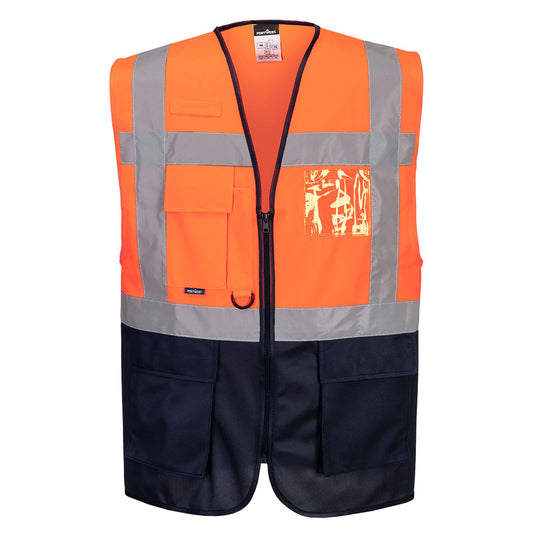 Portwest Vesten C476 HiVis oranje-marineblauw(ON)