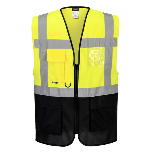 Portwest Vesten C476 HiVis geel-marineblauw(YN)