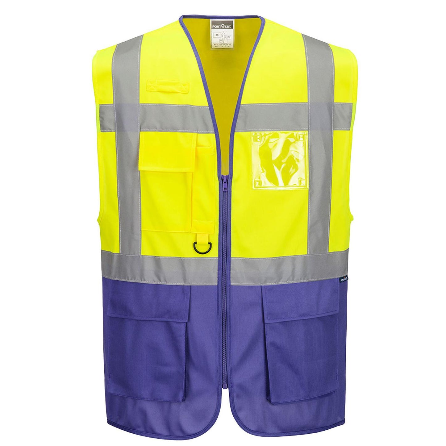 Portwest Vest-Port Hoge zichtbaarheid Veiligheidsvest C476 Warsaw Hi-Vis Contrast Executive geel-paars(YP)