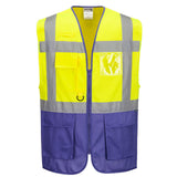 Portwest Vest-Port Hoge zichtbaarheid Veiligheidsvest C476 Warsaw Hi-Vis Contrast Executive geel-paars(YP)