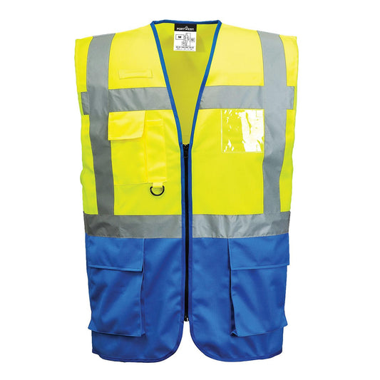 Portwest Vesten C476 HiVis geel-koningsblauw(YR)
